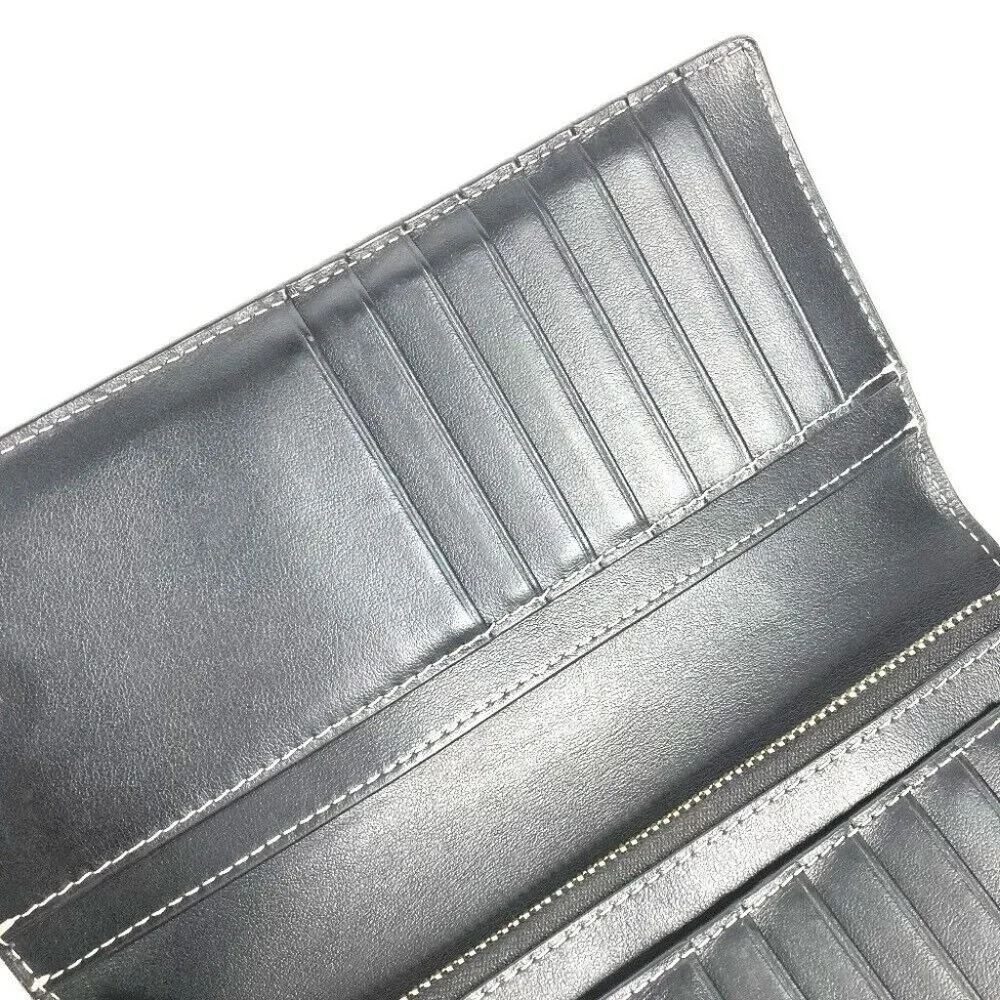 Auth BURBERRY 8052803 Long wallet giant check Bifold Long Wallet PVC Brown - Picture 3 of 12